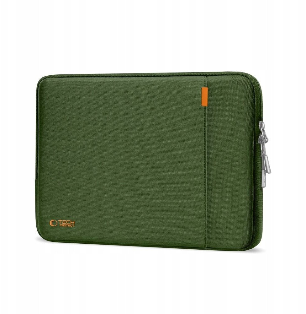 Торба за лаптоп Tech-Protect Defender 13-14\", полиестер, џеб за додатоци, зелена