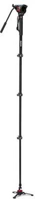 Monopod Manfrotto XPRO MVMXPRO500, me kokë video, profesional, i zi