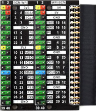 Adapter GPIO Waveshare për Raspberry Pi 400, 2 x 40 pin, i zi