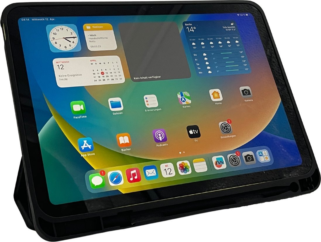 Навлака за таблет DEQSTER Slim Case за iPad 10.9 генерација 10, со трикратен капак, со држач за пенкало, црна