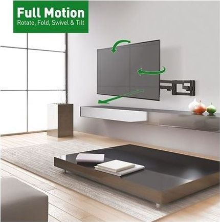 Mbajtëse murale për TV Barkan BM464XL, krah i dyfishtë, 13" 80", e zezë