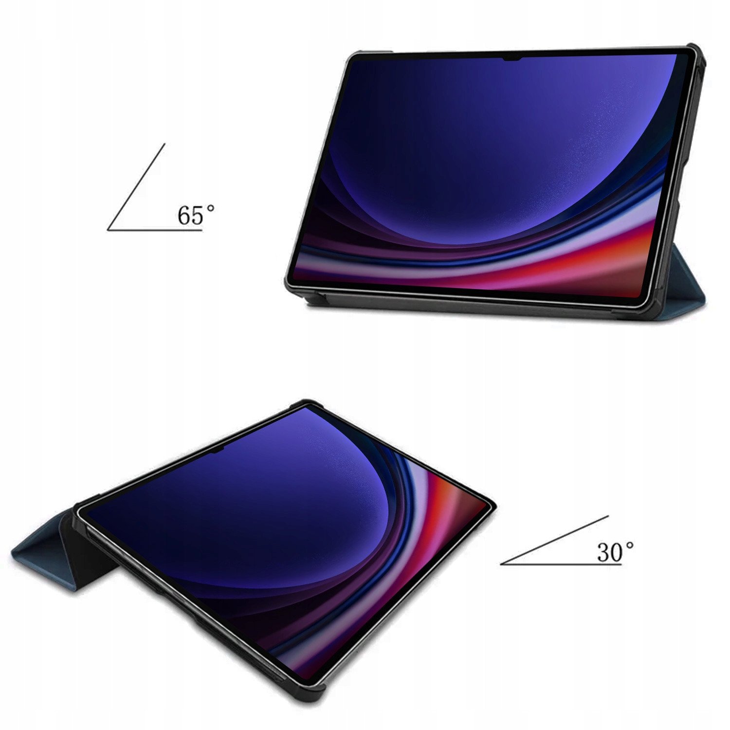 Mbulesë smart për tablet Samsung Galaxy Tab S9, 11", funksion auto wake sleep, e zezë