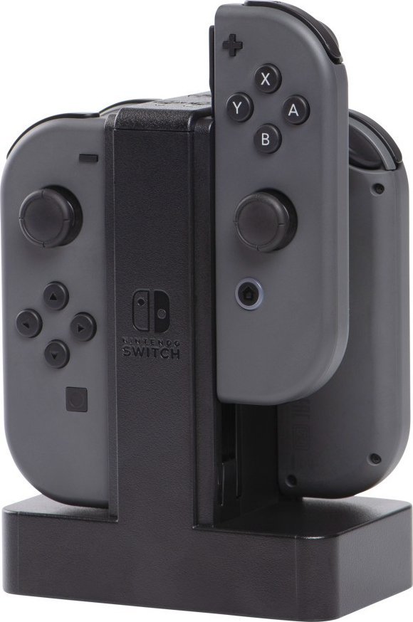 Karikues kontrollorësh PowerA për Joy-Con, mbajtës me shumë slote, i zi