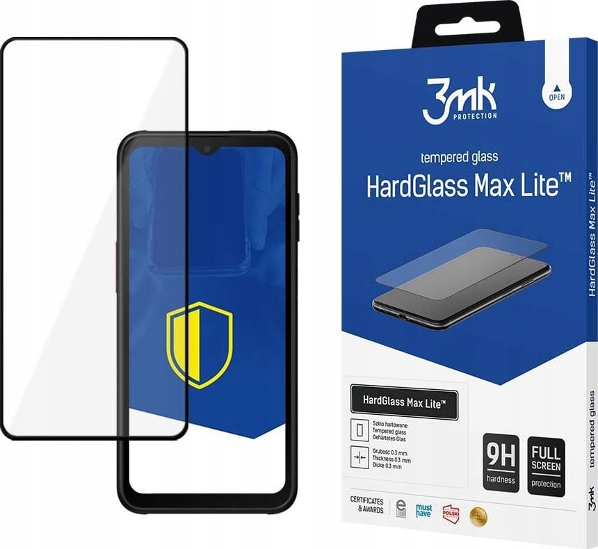 Stakllo e temperuar 3MK HardGlass Max Lite Strong për Samsung Galaxy XCover 7, mbrojtje e plotë ekrani, transparente