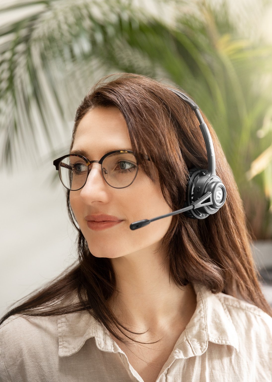 Kufje pa tela Sandberg Wireless Headset ANC+ENC, anulim zhurme, mikrofon me ENC, të zeza