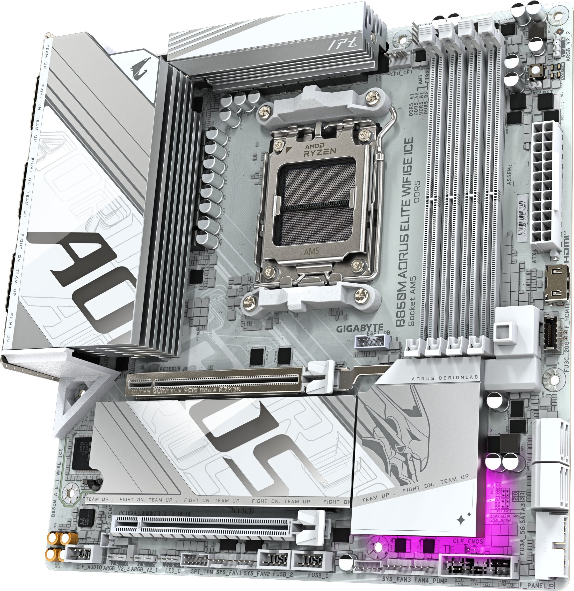 Pllakë amë Gigabyte B850M AORUS ELITE ICE, Wi-Fi 6E, mATX
