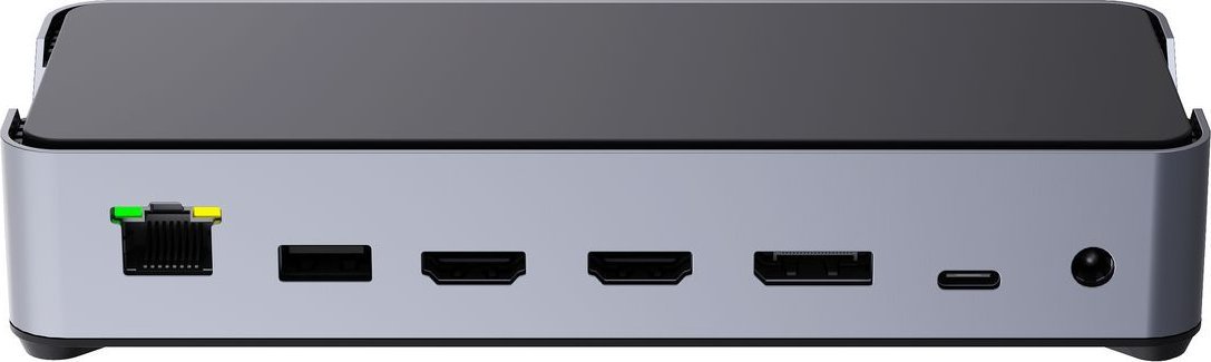 Docking station për laptop Estuff GLB232006, USB C, 3x ekran, PD 100W, gri