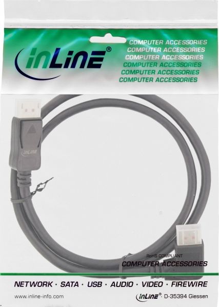 Kabllo DisplayPort InLine 17155R, 5m, 8K, i zi