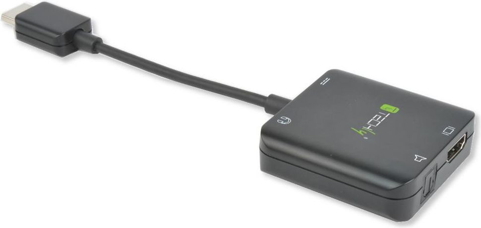 Ekstraktor audio Techly 026500, HDMI në Jack 3.5mm, S/PDIF Toslink, i zi