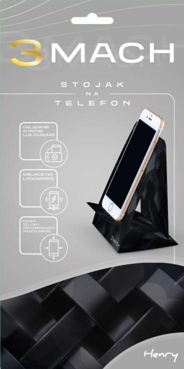 Stativ telefoni Carbon Phone Stand, tripod tavoline, plastikë, i zi