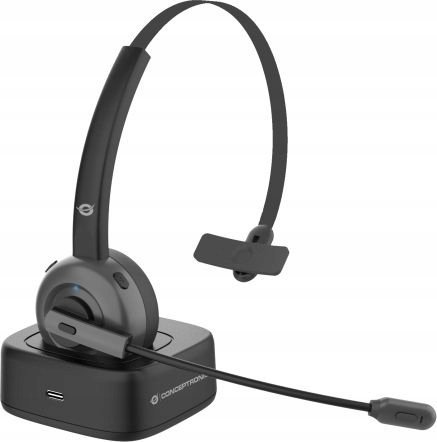 Kufje Bluetooth Conceptronic POLONA, me mikrofon, me stacion karikimi, e zezë