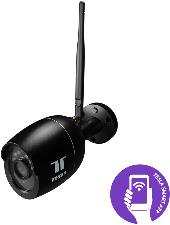Kamerë e jashtme Tesla Smart 2K, e zezë