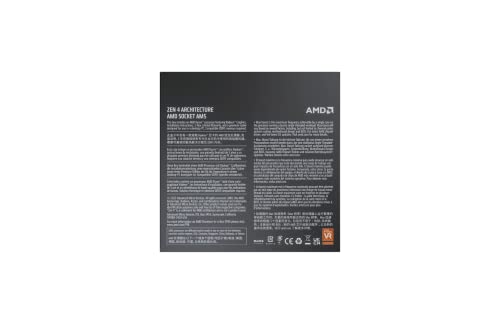 Procesor AMD Ryzen 5 7600, 6 bërthama 12 thread, 5.2 GHz Max Boost, argjendtë