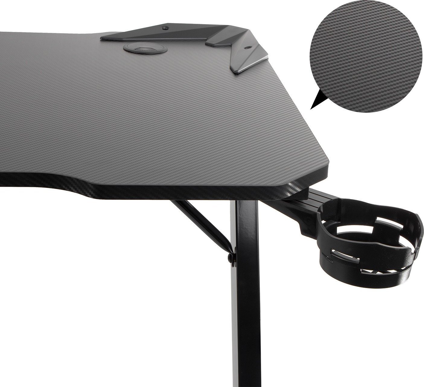 Tavolinë gaming NanoRS Large, 110x60cm, kapacitet 150kg, e zezë