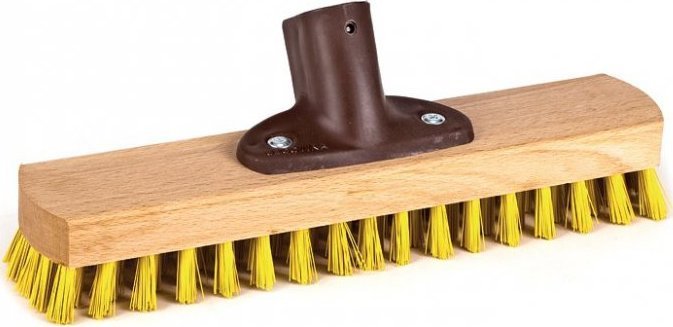 Furçë pastrimi me bosht, 300 mm, dorezë plastike, e verdhë