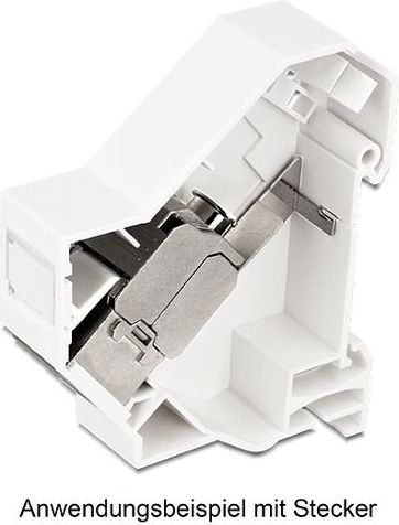 Mbajtës Keystone DeLOCK 86232, për shina DIN, i zi