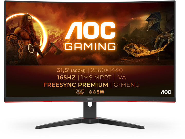 Monitor AOC CQ32G2SE - LED, 31.5", QHD, i zi