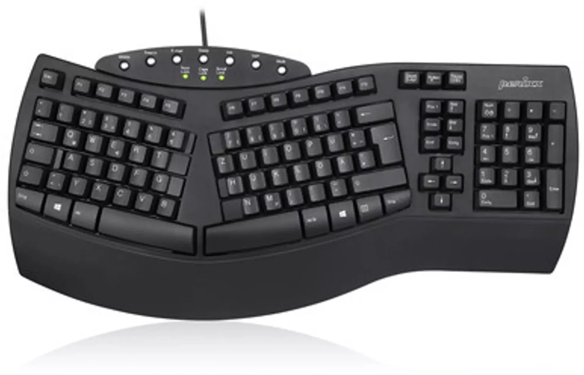 Tastierë Perixx Periboard 512, layout QWERTZ, me kabllo, e zezë