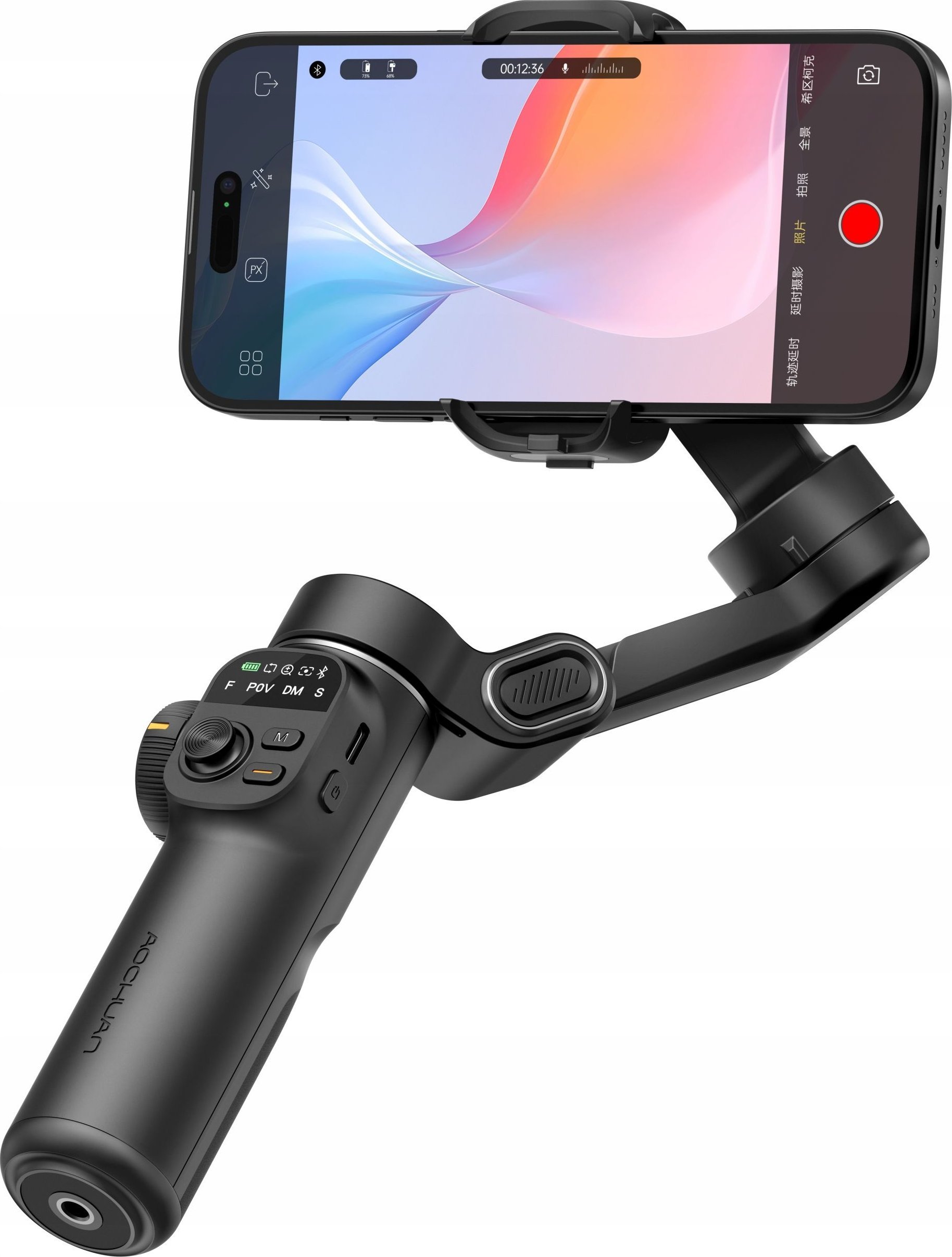 Stabilizues gimbal Aochuan Smart X2, 3 aksesh, shtyllë 20cm, i zi