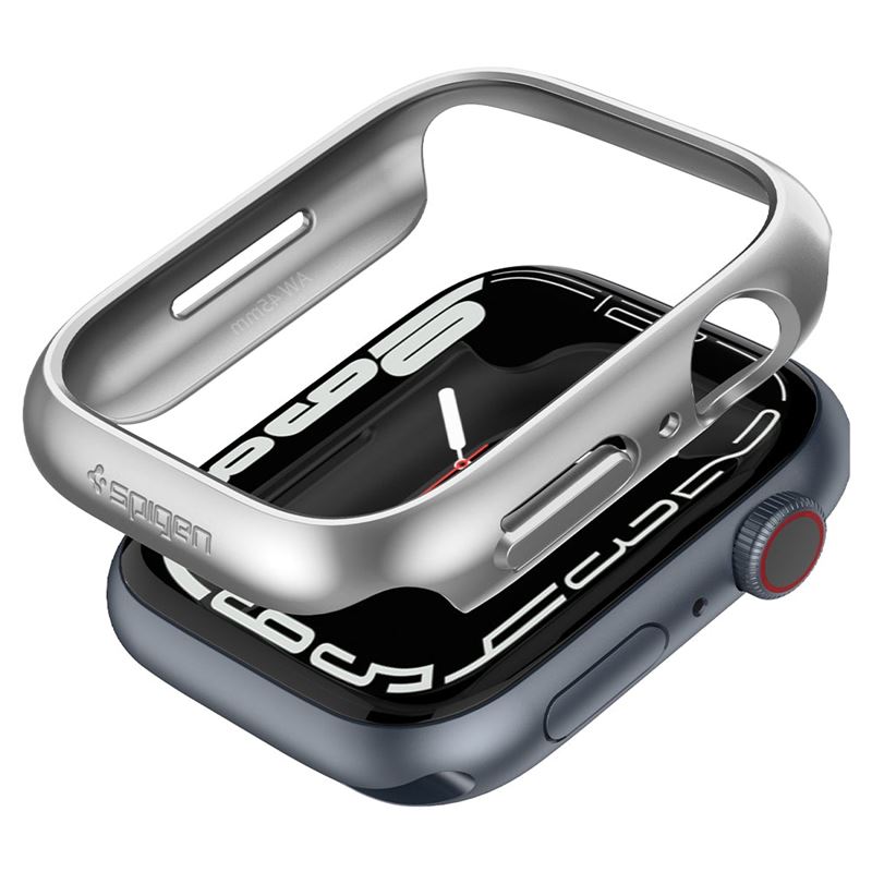 Калче за Apple Watch 9/8/7 45mm Spigen Thin Fit, сиво