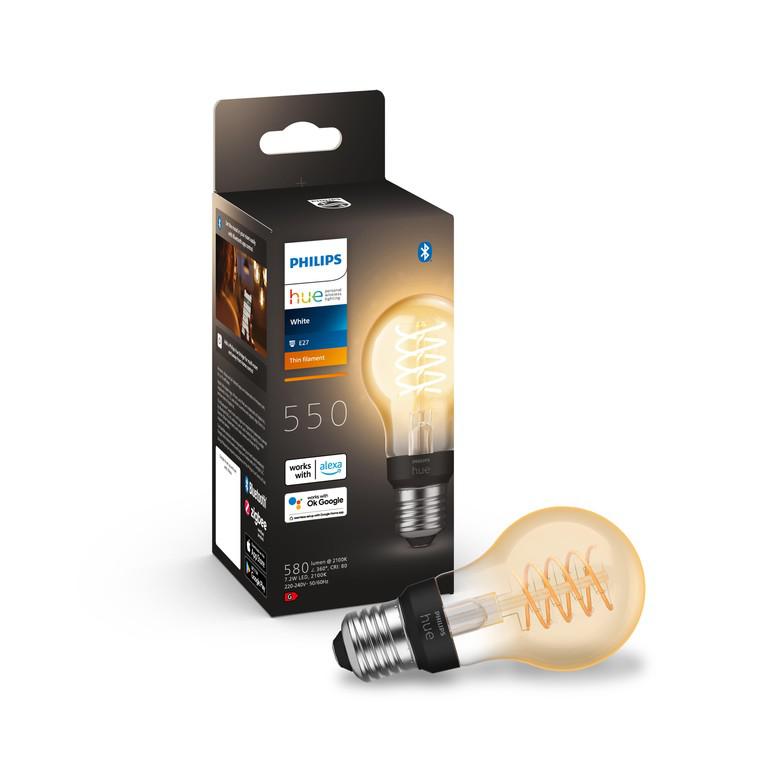 Llambë inteligjente Philips Hue E27, 7.2W, filament LED, e bardhë e rregullueshme
