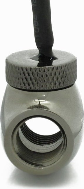 Fiting T për ftohje uji XSPC G1/4 3 way, me sensor temperatureje, i zi