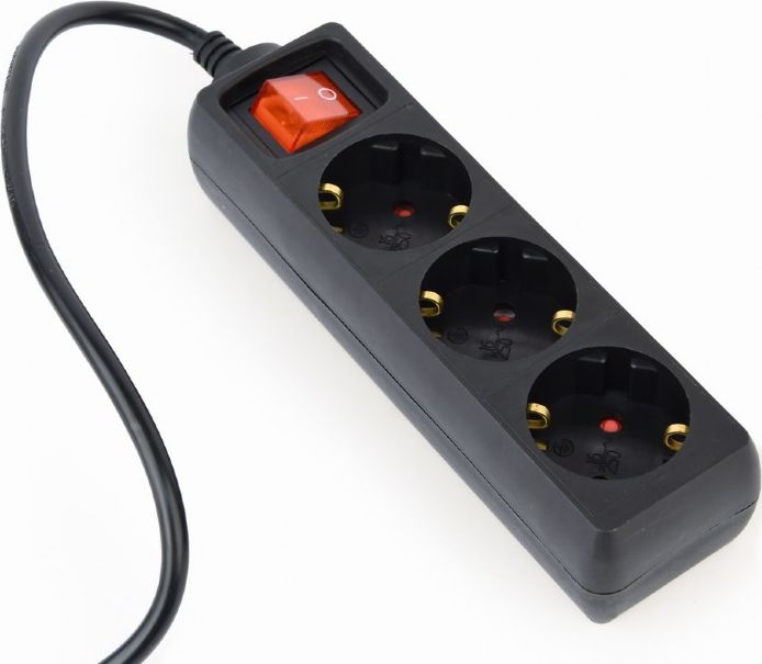 Kabllo vazhduese Energenie, 3 priza, 60cm, e zezë