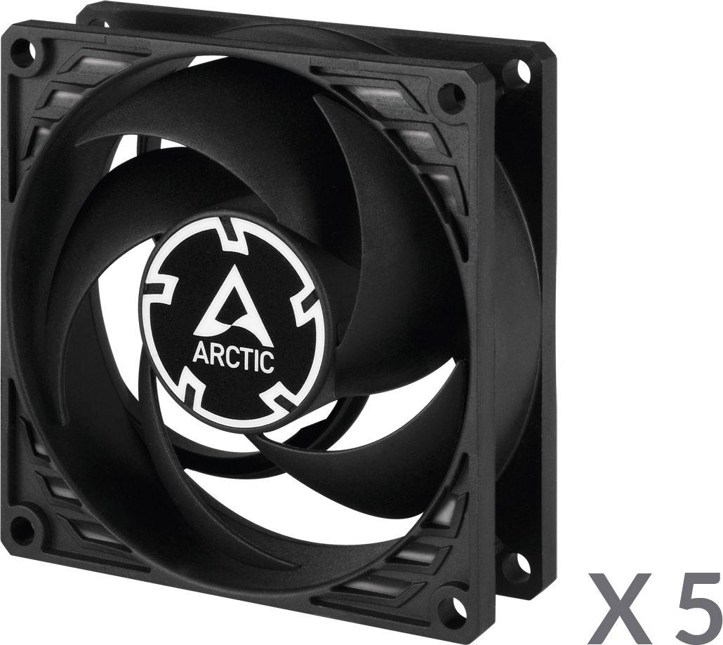 Ventilator Arctic P8 PWM PST, 5 copë, i zi