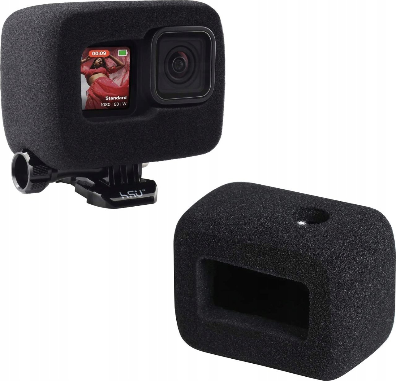 Kornizë montuese XREC Frame Housing për GoPro Hero 5 4 Session, plastike, e zezë