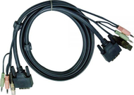Кабел KVM ATEN DVI-D Dual Link USB, 5m, црн