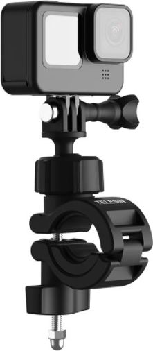 Mbajtëse biçiklete për kamera sportive Telesin DJ HBM 001, rrotullim 360°, çelik inox, e zezë