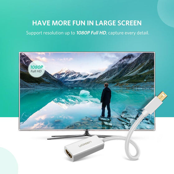 Përshtatës UGREEN mini Displayport - HDMI, 1080p, i zi
