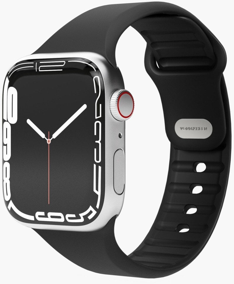 Rrip silikoni Vonmahlen Classic Band 2 për Apple Watch, i zi
