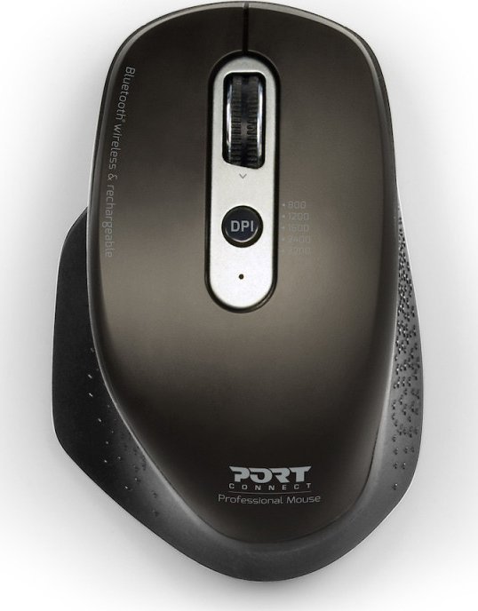 Mouse pa tela Port Designs Office Executive, 3200 DPI, i rikarikueshëm, i zi