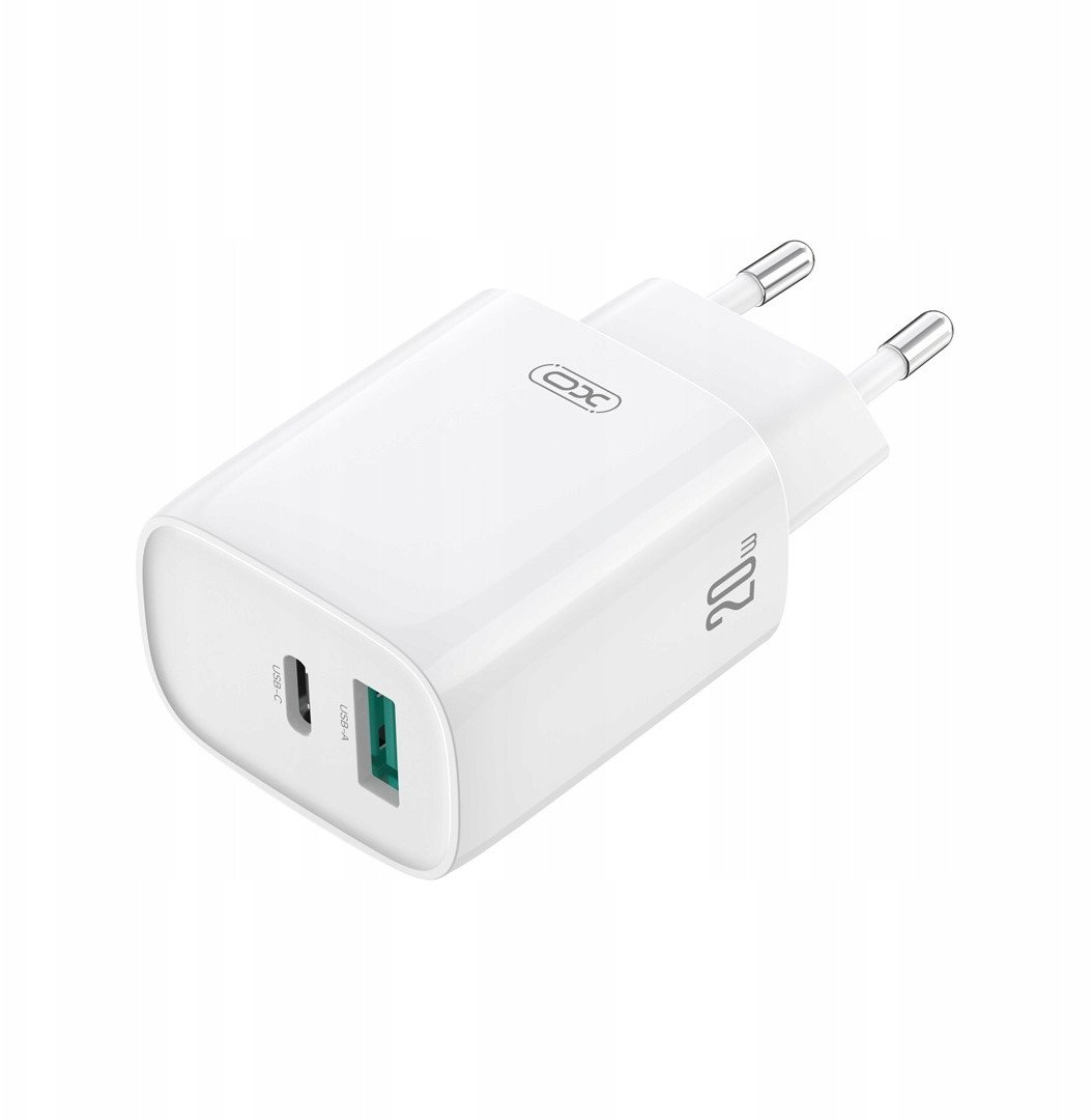 Karikues muri XO CE29 PD, 20W, 1x USB C 1x USB, me kabllo USB C, i bardhë