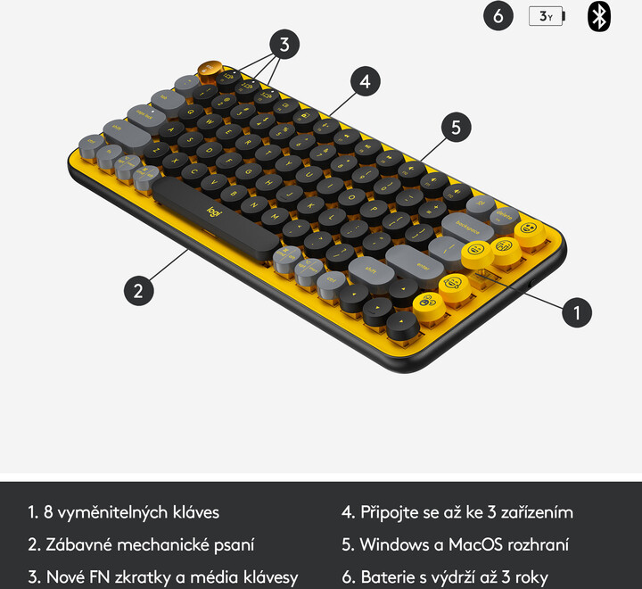 Tastierë Logitech POP Keys, blast