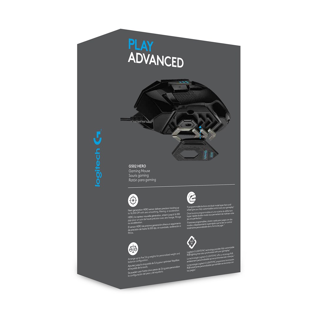 Maus gaming Logitech G502 Hero, 11 butona, RGB, i zi