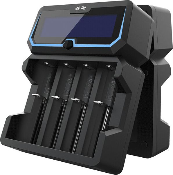 Karikues baterish Xtar X4, 4 kanale, ekran LCD, i zi