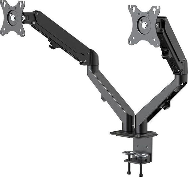 Mbajtëse tavoline për monitorë Neomounts DS70-700BL2, për 2 monitorë 17"-27", mekanizëm me gaz, e zezë