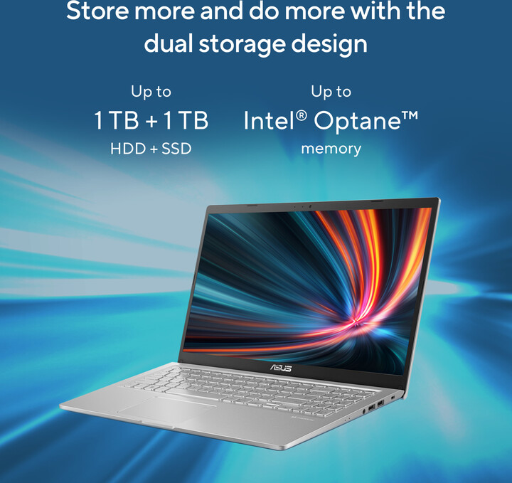 [OUTLET] Laptop ASUS VivoBook 15 (X1500, 11th gen Intel), 15.6 ", Intel Core i5, 16GB RAM, 512GB SSD, Intel Iris Xe Graphics, i argjendtë				