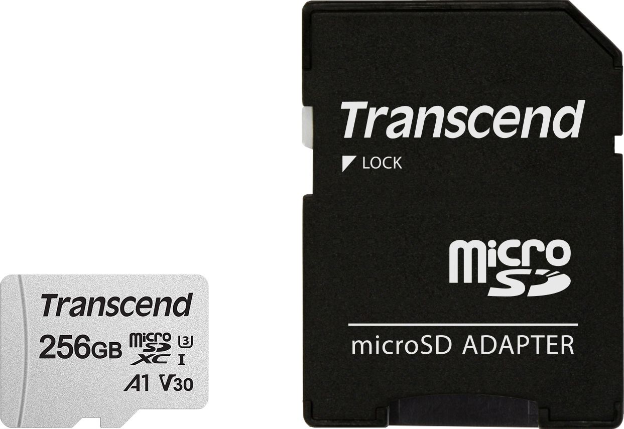 Kartë memorie Transcend 300S MicroSDXC, Class 10 UHS-I/U3 (TS256GUSD300S-A), 256GB