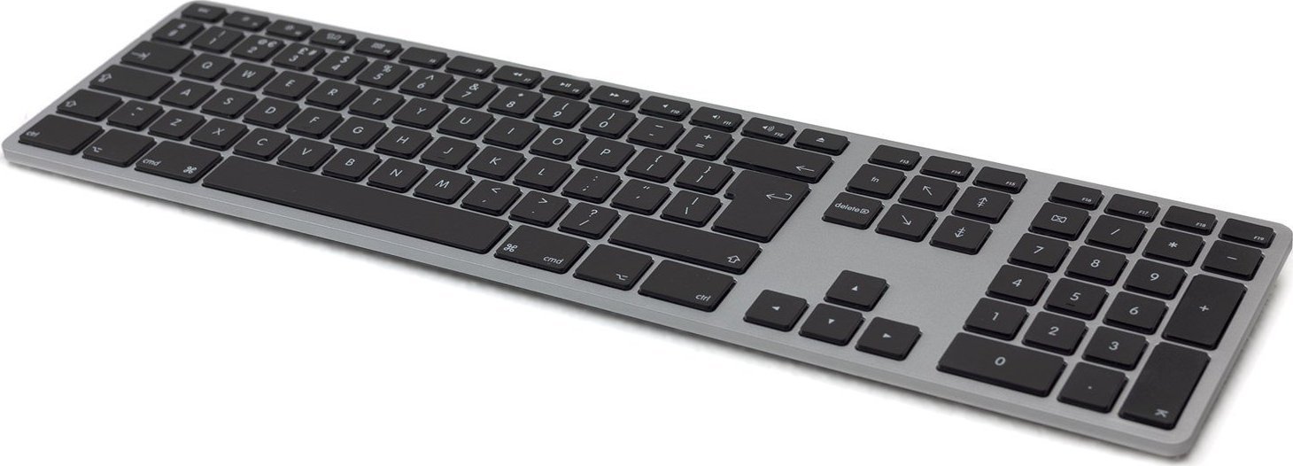 Tastierë Matias FK316, USB, layout UK, gri alumini