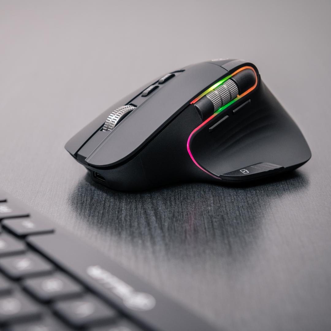 Mouse pa tela Tellur Shade, Bluetooth, optik, 8 butona, i zi