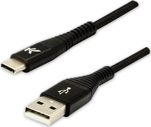 Kabllo USB Logo USB A në USB C, 1m, e zezë