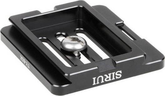 Pllakë montuese Sirui TY-60X, alumini, me filetë 1/4", e zezë