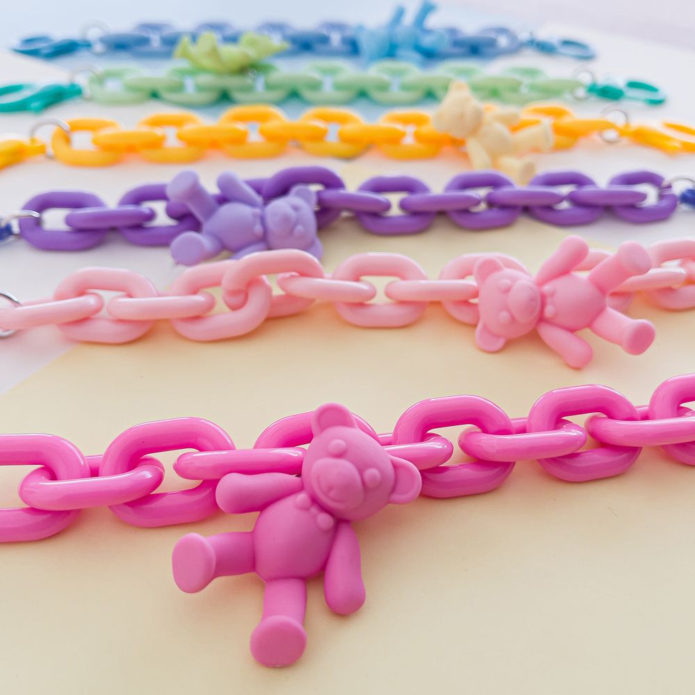 Varëse dekorative Hurtel Color Chain, shumëngjyrëshe, me arush lodër, e verdhë