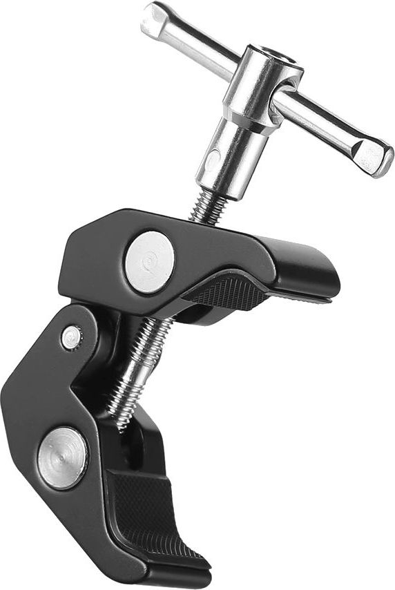 Kapëse universale Mozos Magic Clamp, për fileto 1/4" dhe 3/8", aliazh alumini, e zezë