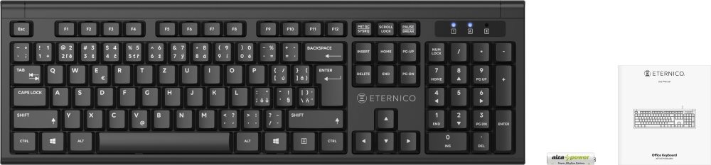 Tastierë wireless Eternico Essential KS1000, 2.4GHz, USB nano marrës, e zezë