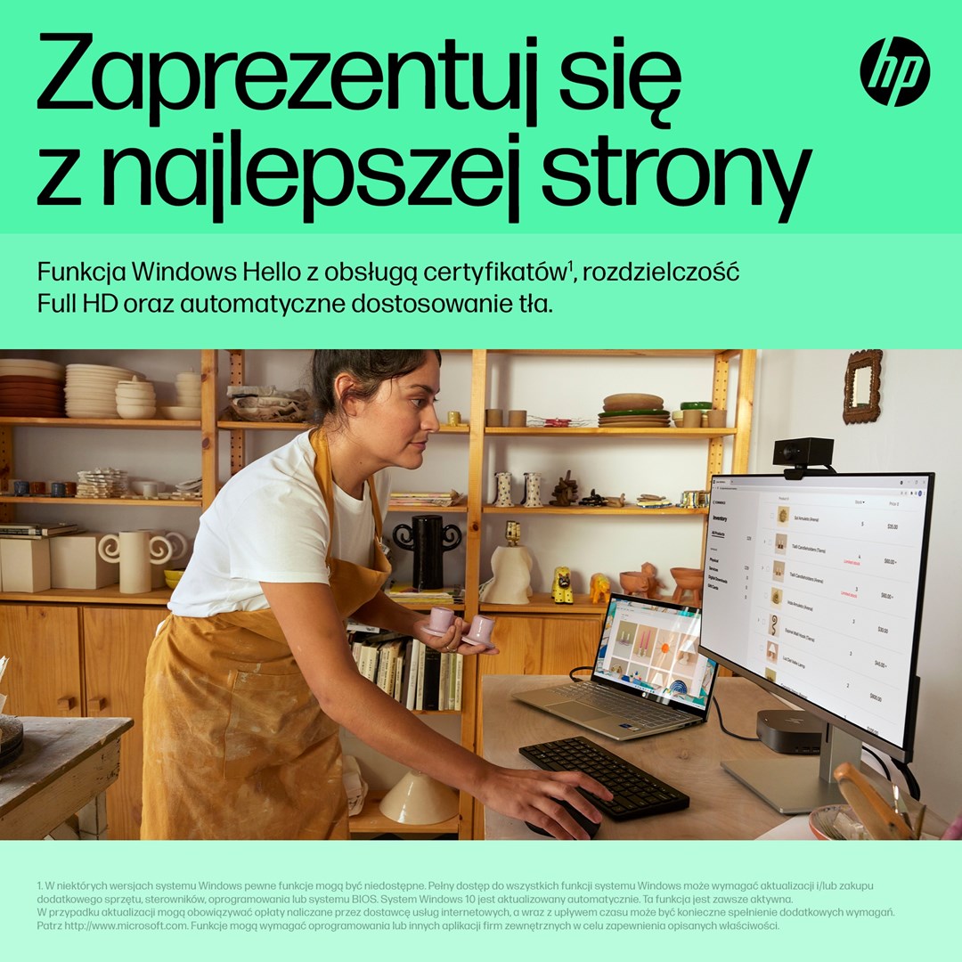 Kamerë web HP 620, 1080p, USB, e zezë