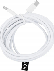 Kабел USB-C во USB-C HD26, 3 m, PD 30W, бел